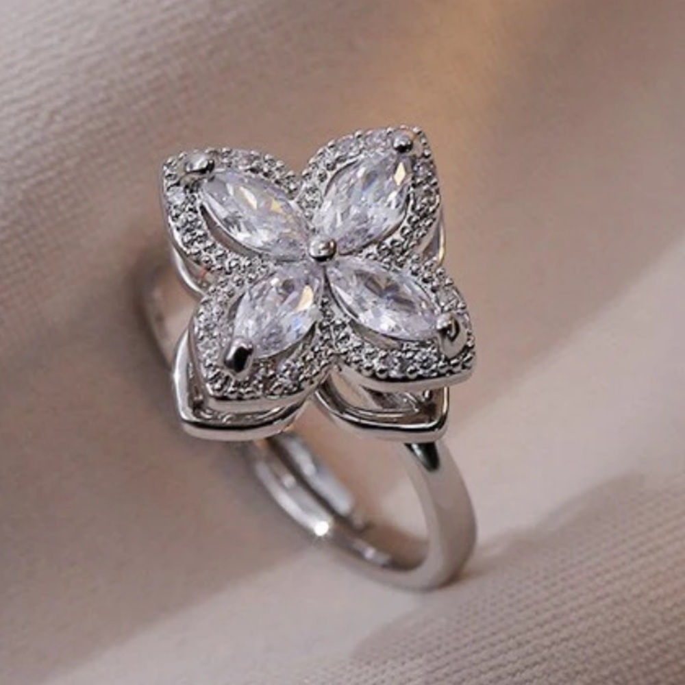 Spinning Silver Butterfly Anxiety Ring - Picture 6 of 6